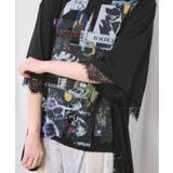 アートコラージュ柄 天竺×レースTシャツ | ScoLar | 詳細画像6
