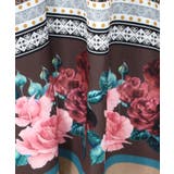クラシカルローズ パッチワーク風柄シャツワンピ | ScoLar | 詳細画像15 