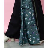 花柄切替 ジャージ風ワイドパンツ | ScoLar | 詳細画像9 