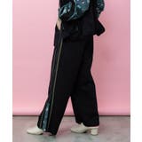 花柄切替 ジャージ風ワイドパンツ | ScoLar | 詳細画像4 