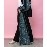 花柄切替 ジャージ風ワイドパンツ | ScoLar | 詳細画像7 