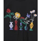 花瓶の花刺繍 袖レース付きプルオーバー | ScoLar | 詳細画像8