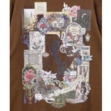黒猫コラージュ柄 袖レース重ねプルオーバー | ScoLar | 詳細画像14