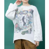 黒猫コラージュ柄 袖レース重ねプルオーバー | ScoLar | 詳細画像7