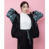 チェス柄袖レース付き ハイネックシャーリングTシャツ | ScoLar | 詳細画像5