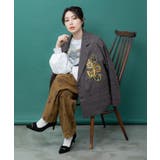 アップリケ刺繍 無地orチェック テーラードジャケット | ScoLar | 詳細画像10