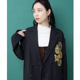 アップリケ刺繍 無地orチェック テーラードジャケット | ScoLar | 詳細画像3