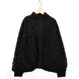 花柄チュール重ねニットブルゾン | ScoLar | 詳細画像10 