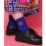 ブルー | スカラー刺繍リブソックス | ScoLar