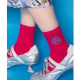 ピンク | スカラー刺繍リブソックス | ScoLar