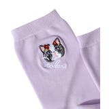 スカラーネコ柄刺繍ソックス | ScoLar | 詳細画像6 
