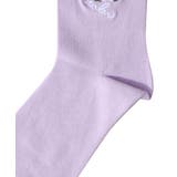 スカラーネコ柄刺繍ソックス | ScoLar | 詳細画像7 