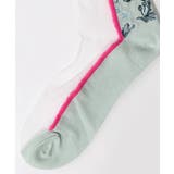 スカラー花柄切替テグスソックス | ScoLar | 詳細画像4 