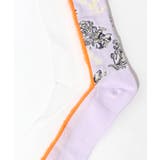 スカラー花柄切替テグスソックス | ScoLar | 詳細画像8 