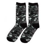 ブラック | 宇宙柄とスカラー柄ソックス | ScoLar