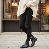 ブラック/PU | シンプルサイドゴアショートブーツ | Scramble