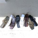 スクエアトゥコードクリアヒールミュールサンダル | Scramble | 詳細画像6 