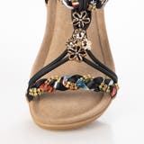 花モチーフビジューリゾートサンダル 花柄 フラット | Scramble | 詳細画像9 