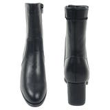 ポインテッドトゥシンプル太ヒールブーツ ミドル丈 ローヒル | Scramble | 詳細画像6 