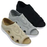 ストレッチ軽量サンダル 外反母趾 ローウエッジ フラット | Scramble | 詳細画像5 