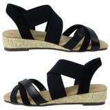 甲ゴムWクロスベルトローウェッジサンダル | Scramble | 詳細画像5 