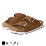 洗練されたステッチ使い。ダブルベルトのコンフォートサンダル | Scramble | 詳細画像3