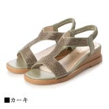 2024夏新作サンダル ローウェッジビジューサンダル | Scramble | 詳細画像3 