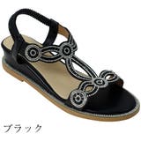 Tストラップローウェッジビジューサンダル | Scramble | 詳細画像2 