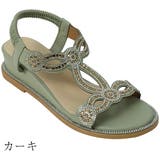 Tストラップローウェッジビジューサンダル | Scramble | 詳細画像4 