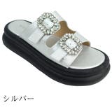 厚底ダブルベルトビジューバックルサンダル | Scramble | 詳細画像4 