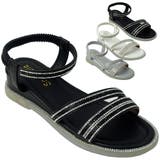 ラインストーンストラップサンダル | Scramble | 詳細画像1 