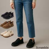 厚底ベルト付きフラットシューズ カジュアル スエード | Scramble | 詳細画像2 