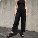 ブラック | 最旬！メッシュ × ドローストリング 厚底スニーカーサンダル | Scramble