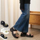 存在感抜群！ゴールドチェーン × ボリューム厚底 スポーツサンダル | Scramble | 詳細画像1 