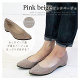 ピンクベージュ(エナメル/16) | 日本製 ファーストコンタクト アーモンドトゥ | Scramble