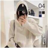 【SETUP7】フード付きリラックスニットジップアップパーカー KNF151 | SETUP7【WOMEN】 | 詳細画像1 