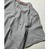 グレー | ワンポイント刺繍TEEシャツ ベーシックVネック半袖Tシャツ 09T3140 | SETUP7【MEN】