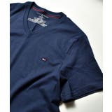 ネイビー | ワンポイント刺繍TEEシャツ ベーシックVネック半袖Tシャツ 09T3140 | SETUP7【MEN】