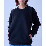 ブラック | ドライストレッチクルーネックトレーナー長袖 ダンボールニット MS2131 | SETUP7【MEN】