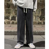 ブラック | 【SETUP7】ルーズストレートケミカルウォッシュデニムパンツ KNF | SETUP7【MEN】
