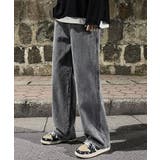 グレー | 【SETUP7】ルーズストレートケミカルウォッシュデニムパンツ KNF | SETUP7【MEN】