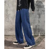 ネイビー | 【SETUP7】ルーズストレートケミカルウォッシュデニムパンツ KNF | SETUP7【MEN】