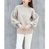 ベージュ | 【SETUP7】バルーンスリーブハイネックプルオーバーニット trc | SETUP7【WOMEN】