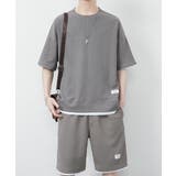 グレー | 【SETUP7】ワッフル半袖Tee ハーフパンツ セットアップ KNF008 | SETUP7【MEN】