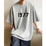 ライトグレー | 【SETUP7】1977 オーバーサイズロゴ入り半袖Tシャツ KNF037 | SETUP7【MEN】