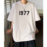 ホワイト | 【SETUP7】1977 オーバーサイズロゴ入り半袖Tシャツ KNF037 | SETUP7【MEN】