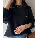 ブラック | 【THE FOX】キツネワッペントレーナー basic Crew sweat | SETUP7【WOMEN】