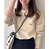 ベージュ | 【THE FOX】キツネワッペントレーナー basic Crew sweat | SETUP7【WOMEN】