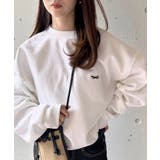 ホワイト | 【THE FOX】キツネワッペントレーナー basic Crew sweat | SETUP7【WOMEN】