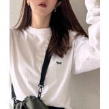 【THE FOX】 basic Crew ls tee キツネワッペンTシャツ | SETUP7【WOMEN】 | 詳細画像2 
